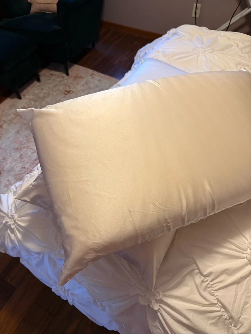 2 Pack - Blissy 100% Mulberry Silk Pillowcase - White - King